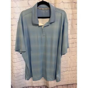 WALTER HAGAN MENS BLUE SHORT‎ SLEEVE POLO GOLF SHIRT (XXL)  EUC